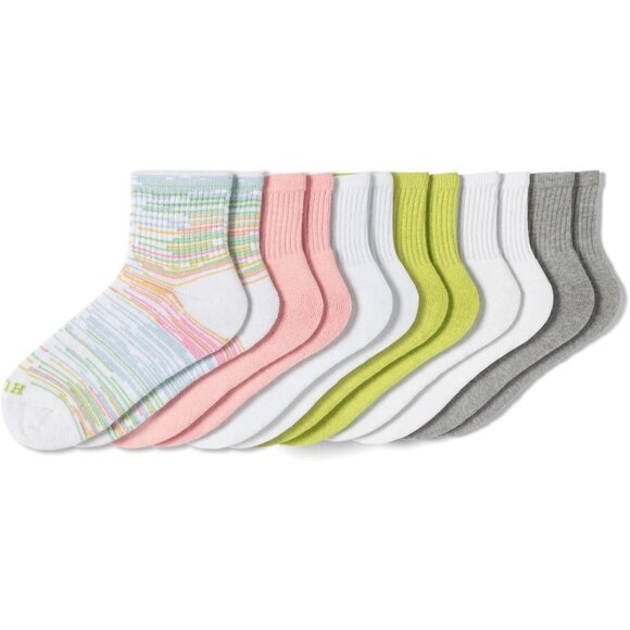 Women's Rainbow 6 Pair Pack Winter Soft Warm Thick Cold Mini Crew Calf Socks - Picture 2 of 7